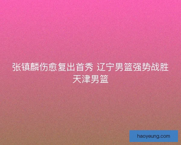 张镇麟伤愈复出首秀 辽宁男篮强势战胜天津男篮 张镇麟伤愈复出首秀 辽宁男篮强势战胜天津男篮